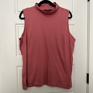 NWOT Pink Sleeveless Mock Turtleneck